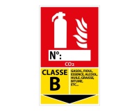 Panneau signalétique Extincteur pour feux de Classe B