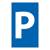 Panneau de signalisation de parking - Lettre P - Aludibond 450 x 450 mm