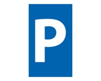 Panneau de signalisation de parking - Lettre P - Aludibond