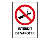 Panneau d'interdiction - Interdit de vapoter - ISO 7010 PVC 2 mm A3