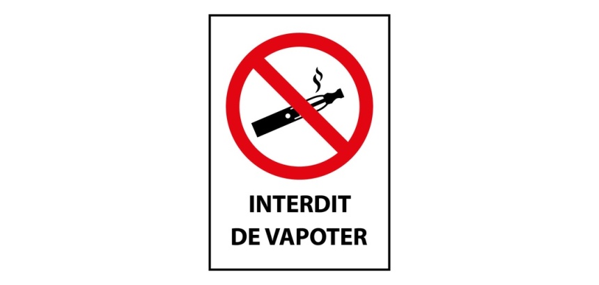 Panneau d'interdiction - Interdit de vapoter - ISO 7010 Vinyle Souple Autocollant A5