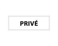 Plaque de porte PRIVE - 210 x 75 mm - PVC