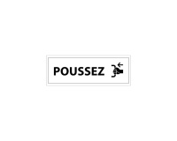 Plaque de porte POUSSEZ - 210 x 75 mm