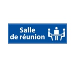 Panneau d'information - Salle de réunion - 210 x 75 mm PVC 2 mm Gris