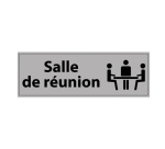 Panneau d'information - Salle de réunion - 210 x 75 mm PVC 2 mm Gris