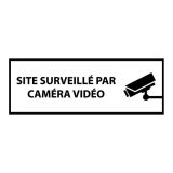 Panneau d'information - Pictogramme de sécurité Vidéo surveillance 450 x 150 mm PVC 2 mm Gris