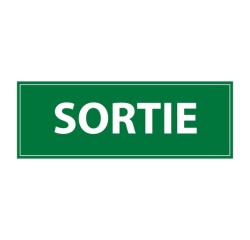 Panneau Sortie - fond vert