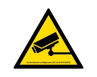 Panneau Information vidéosurveillance – Signalétique triangle jaune
