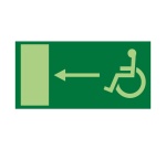 Panneau - Sortie secours PMR gauche - Photoluminescent