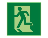 Panneau évacuation - Sortie de Secours gauche - E001 - ISO 7010