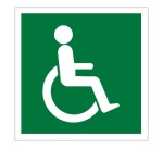 Panneau - Symbole Handicapé 150x150 mm - Photoluminescent