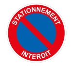 Panneau rond Stationnement interdit Ø 250 mm Aludibond