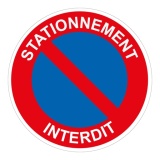 Panneau rond Stationnement interdit Ø 250 mm Aludibond