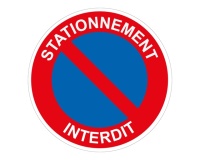 Panneau rond Stationnement interdit Ø 250 mm Aludibond
