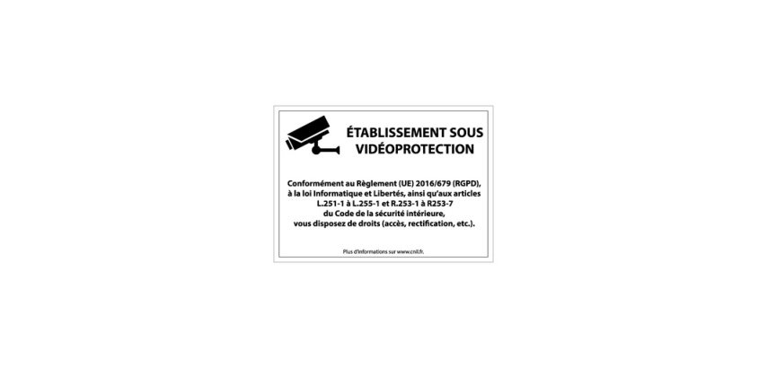Panneau d'information - Etablissement sous Vidéoprotection