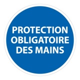 Panneau Obligatoire - EPI - Protection obligatoire des mains PVC 2 mm 400 mm