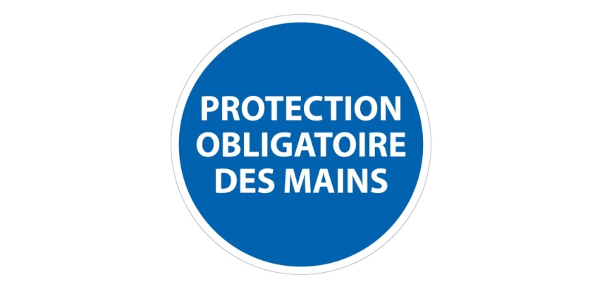 Panneau Obligatoire - EPI - Protection obligatoire des mains
