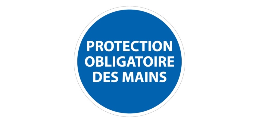 Panneau Obligatoire - EPI - Protection obligatoire des mains