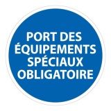 Panneau EPI Equipements spéciaux obligatoires ISO 7010 PVC 2 mm 200 mm