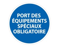 Panneau EPI Equipements spéciaux obligatoires ISO 7010