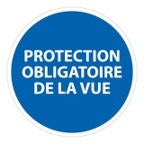 Panneau ISO 7010 Protection obligatoire de la vue EPI PVC 2 mm 400 mm