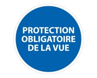 Panneau ISO 7010 Protection obligatoire de la vue EPI PVC 2 mm 400 mm