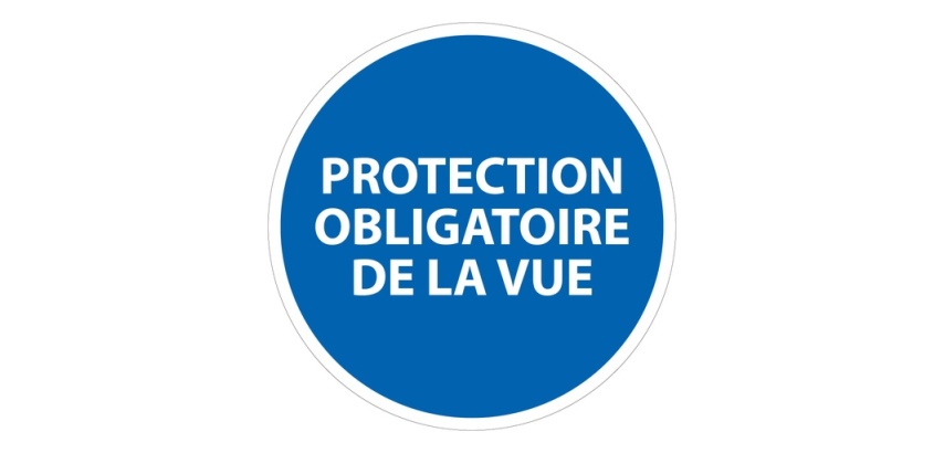Panneau EPI Protection obligatoire de la vue