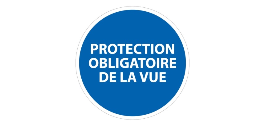 Panneau ISO 7010 Protection obligatoire de la vue EPI