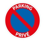 Panneau de prescription - Parking Privé - B6a1 - ISO 7010 Vinyle Souple Autocollant 200 mm