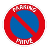 Panneau de prescription - Parking Privé - B6a1 - ISO 7010 Vinyle Souple Autocollant 200 mm