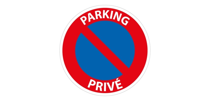 Panneau de prescription - Parking Privé - B6a1 - ISO 7010 Vinyle Souple Autocollant 200 mm
