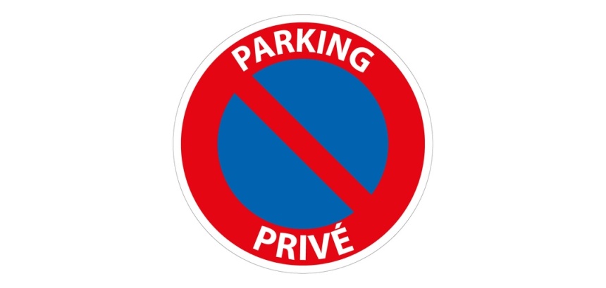 Panneau de prescription - Parking Privé - B6a1 - ISO 7010 Vinyle Souple Autocollant 200 mm