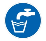 Panneau de signalisation ERP - Source d'eau potable - Forme ronde