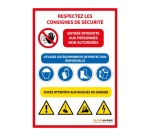 Panneau d'évacuation - Consignes de Sécurité chantier - Intérieur