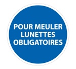 Panneau Meulage lunettes obligatoires ISO 7010 sécurité