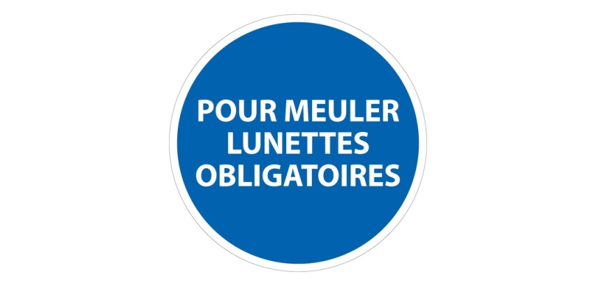 Panneau EPI Pour meuler lunettes obligatoires
