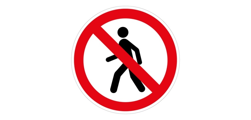 Panneau Interdit aux Piétons P004 - ISO 7010 Ø 200 mm