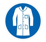 Panneau ISO 7010 Port de la blouse obligatoire sécurité
