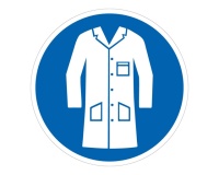 Panneau ISO 7010 Port de la blouse obligatoire sécurité