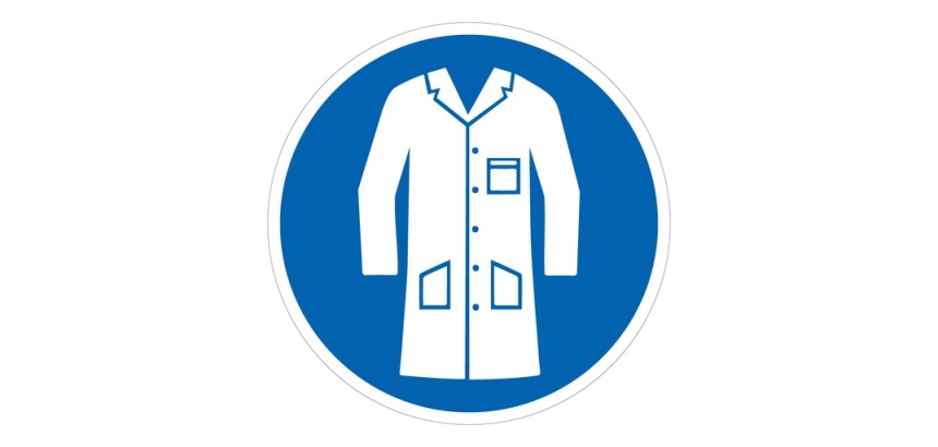Panneau ISO 7010 Port de la blouse obligatoire sécurité