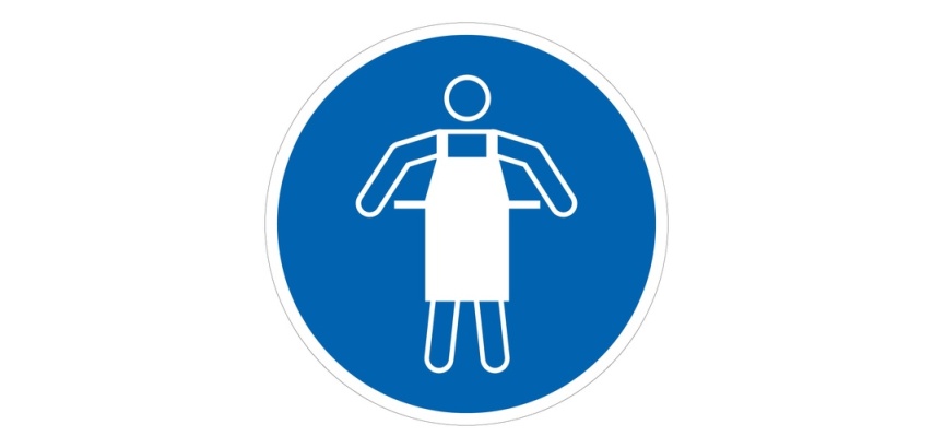 Panneau EPI M026 Tablier de protection obligatoire - ISO 7010