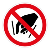 Panneau d'interdiction - Ne pas mettre les mains - P015 PVC 2 mm 400 mm