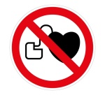 Pictogramme ISO 7010 P007 Pacemaker interdit accès