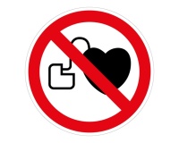 Pictogramme ISO 7010 P007 Pacemaker interdit accès