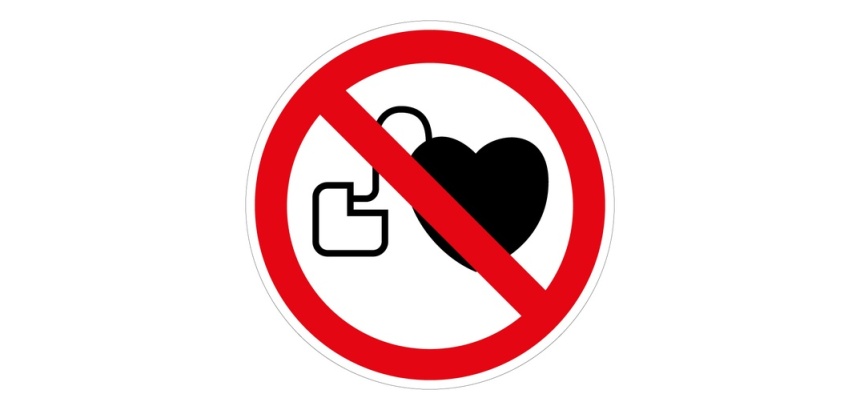 Pictogramme ISO 7010 P007 Pacemaker interdit accès