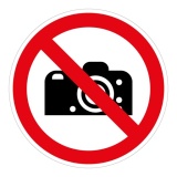 Pictogramme ISO 7010 P029 Interdiction de photographier PVC 2 mm 400 mm