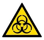 Signalétique de danger - Risque biologique - W009 - ISO 7010 Vinyle Souple Autocollant 200 mm