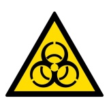 Signalétique de danger - Risque biologique - W009 - ISO 7010 PVC 2 mm 315 mm