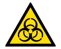 Signalétique de danger - Risque biologique - W009 - ISO 7010 PVC 2 mm 100 mm