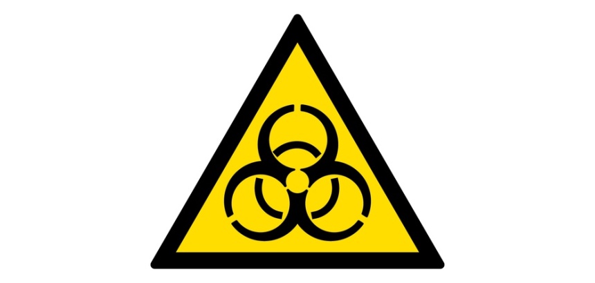 Signalétique de danger - Risque biologique - W009 - ISO 7010 Vinyle Souple Autocollant 200 mm